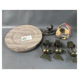 Charger Plates (6), Metal Fish, Bear, Basket