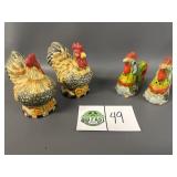 Rooster Salt & Pepper Shaker Sets