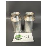 Cream Can Salt & Pepper Shakers