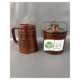 Brown Canister & Cup