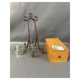Insulator, Metal Plate Holder, Wood Box