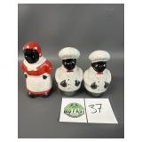 Black Americana Salt & Pepper Shaker