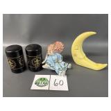 Moon & Lady Salt & Pepper Shaker Sets