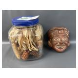 Jar of Decorative Corn, Mexican Decor