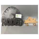 Cast Iron Horse Key Holder, Rodeo Metal Decor