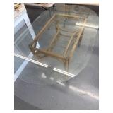 Rattan Glasstop Table
