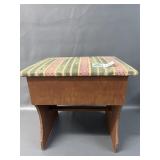 Wood Stool with Storage