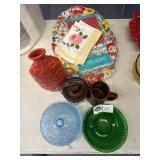 Pioneer Woman Platter, Dishes, Vase