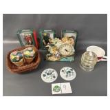 Clock, Baskets, Soup Bowl, Misc