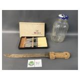Knife Set, Jar, Large Knife
