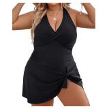 XL Women Plus Size Swimsuit One Piece Swim Dress T