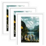 Picrit 14x17 Picture Frame 3 Pack, White Poster Fr