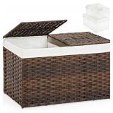 $64 Storage Basket with Lid Rattan Storage Basket