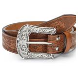 Western-Belt-for-Women-Cowgirl, PU-Leather-Waist-B