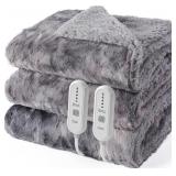$67 Electric Blanket Queen Size, Faux Fur Heated B