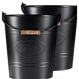 Pack 2, Rustic Farmhouse Bathroom Trash Can, Moder