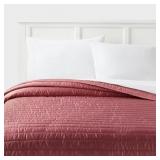 Twin/Twin Extra Long Satin Quilt Rose Pink - Room