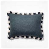14'x20' Solid Texture Lumbar Throw Pillow with Str