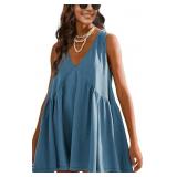 Small Womens Summer Sleeveless Mini Dress Casual L
