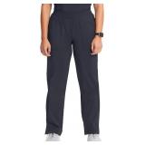 Large Women's Scrub Pant Mid Rise Tapered Leg Pull