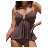 Medium Women's Tankini Bathing Suits Bandeau 2 Pie
