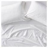 $100 Queen 600 Thread Count Sateen Sheet Set White