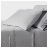 Twin Cotton Jersey Sheet Set Heather Gray - Thresh