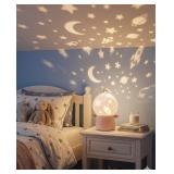Music Projection Night Light; 360 Degree Music
