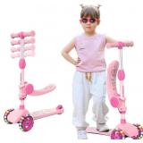 Kids Scooter with Seat, 3 Wheels Scooter with PU L