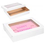 26.5x19.5 x 5 Inches 6 Pack Full Sheet Cake Box wi