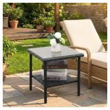 Wicker Rattan Garden Coffee End Table