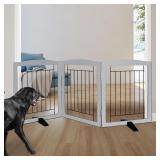 $63 Freestanding Dog Fence Indoor, Foldable Dog Ga