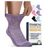 Large Ankle Diabetic Socks for Women & Men | 6 Pai