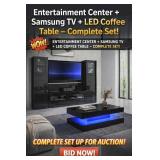 Entertainment Center + Samsung TV + Coffee Table