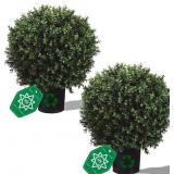 $110 Real Touch Leaves Artificial Topiary Trees, 2