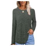 Medium Womens Sweaters 2026 Fall Fashion Crewneck