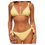 Small Women's 2 Piece Floral Print Swimsuit Triang