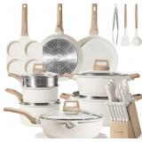 $270 CAROTE ICE 35pcs Pots and Pans Set, Nonstick