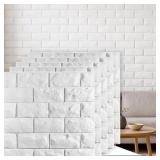 30 Pcs 3D Wall Panels, White Brick Printable 3D Wa