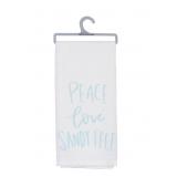 Primitives by Kathy Peace Love Sandy Feet Dish Tow