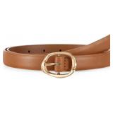 Leather Belts for Women Casual Skinny Belt with Un