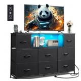 Black Dresser for Bedroom, TV Stand for