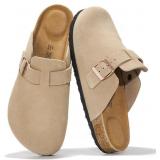 7.5 Clogs - 100% Full Grain Genuine Leather Shoes