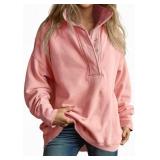 Small Womens Oversized Sweatshirt Casual Snap Stan