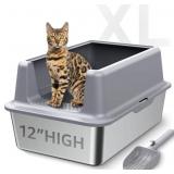 $70 Stainless Steel Litter Box - Extra Large Easy