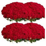 104pcs Roses Artificial Flower - Realistic Red Fak