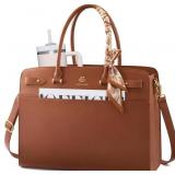 $63 Laptop Tote Bag for Women, PU Leather Work Bag