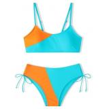 9-10yrs Girls Swimsuits Bikini Set 2 Pieces Color
