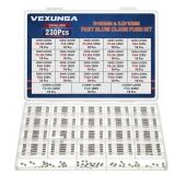 23Values 230pcs 125V Glass Fuses Kit 0.5A 1A 1.25A