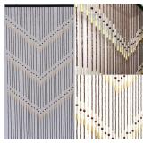 Natural Wood and Bamboo Beaded Curtain 31 Strands